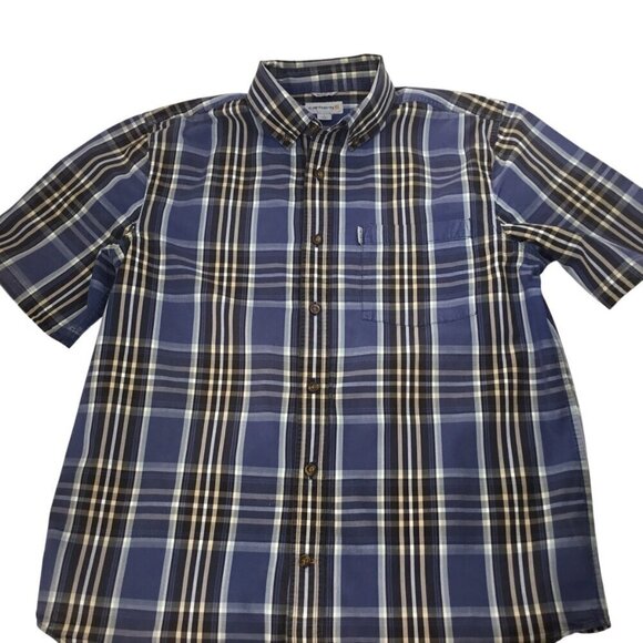 Carhartt Relaxed Fit Lot of 2 Plaid Short Sleeve Shirt Sz L Button Front Pocket - Picture 10 of 15